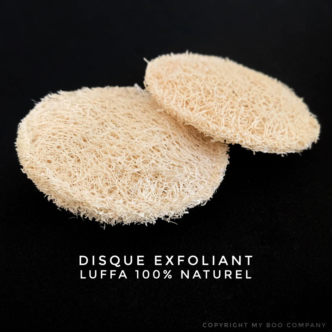 Disque en luffa exfoliant pour le visage