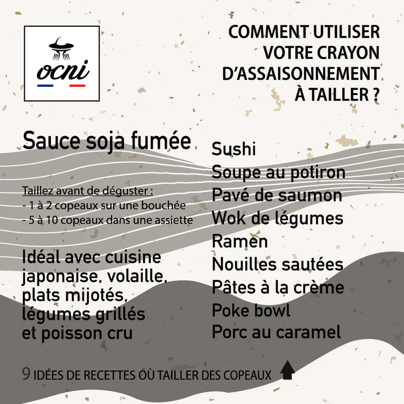 Assaisonnement à tailler | coffret 1 crayon | Sauce soja fumée