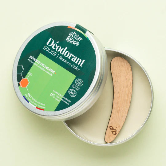 Déodorant solide CBD 50g | avec sa spatule en bois