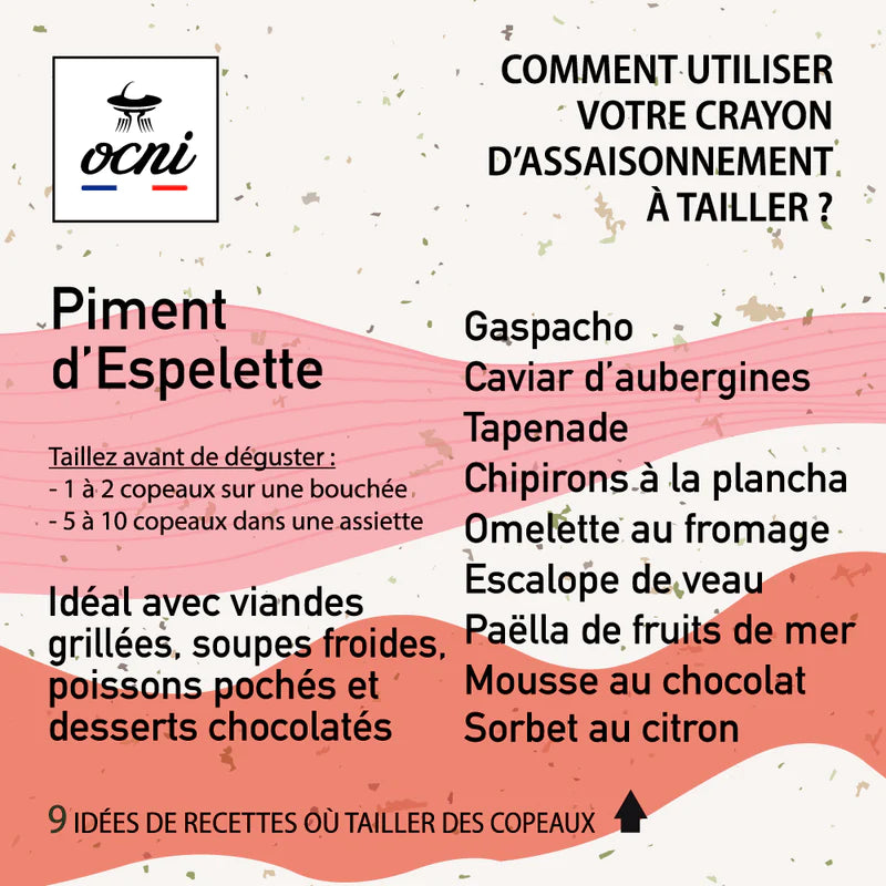 Assaisonnement à tailler | coffret 1 crayon | Piment d'Espelette (BIO)
