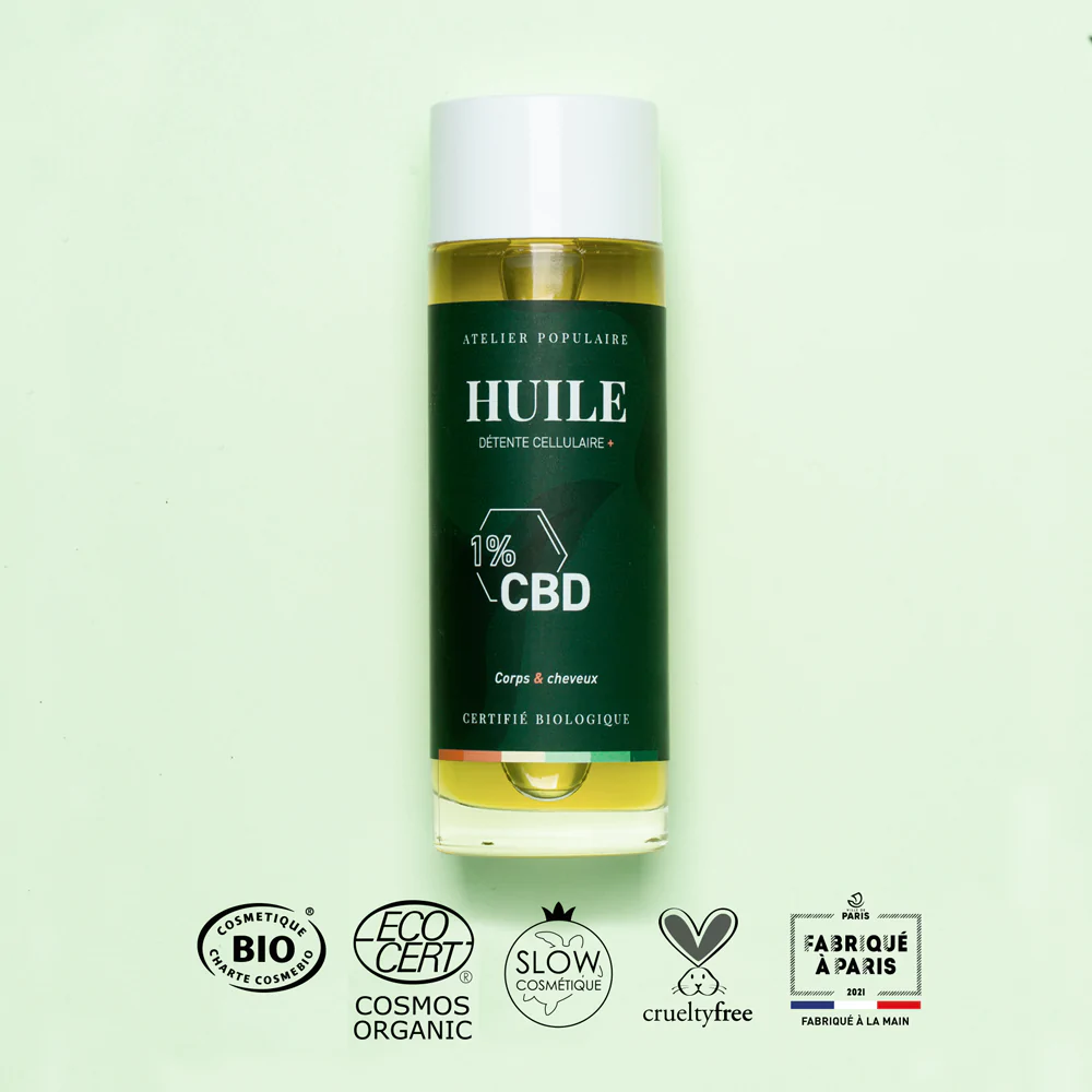 Huile Détente Cellulaire + CBD - Corps & cheveux -100ml